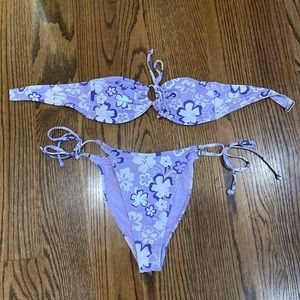 purple flower bikini from pacsun in size small!!
